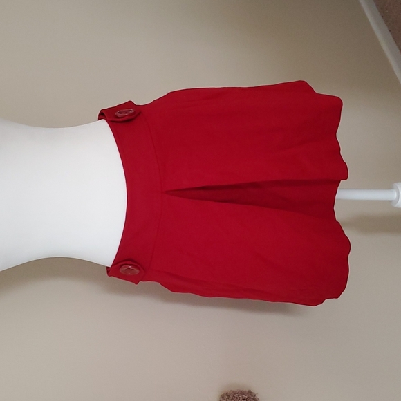 Express Design Studio Red Pleated Mini Skirt - Size 8 - Picture 5 of 7